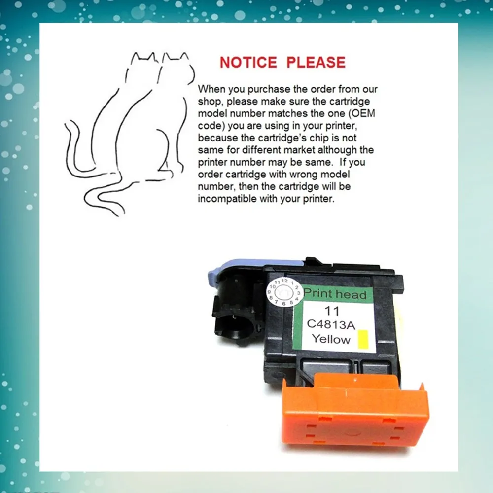 1pcs Y Print head for hp 11 C4813A for HP Office Jet 9110 9120 9130 1000