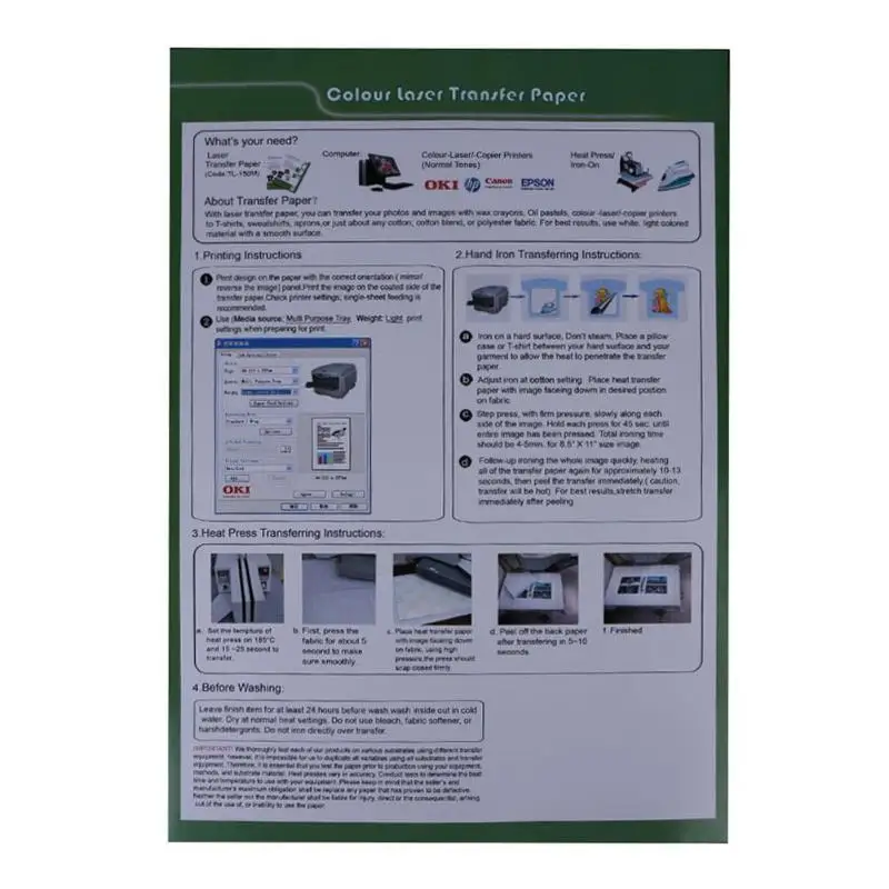 10 шт. лазерная бумага для передачи тепла(30*21,5 см) PU материал самосвальная бумага для футболки тепловые передачи полой бумаги s милый
