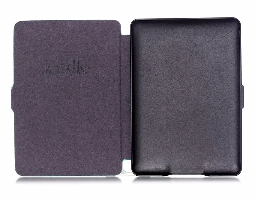 purple cross line PU leather kindle paperwhite  case