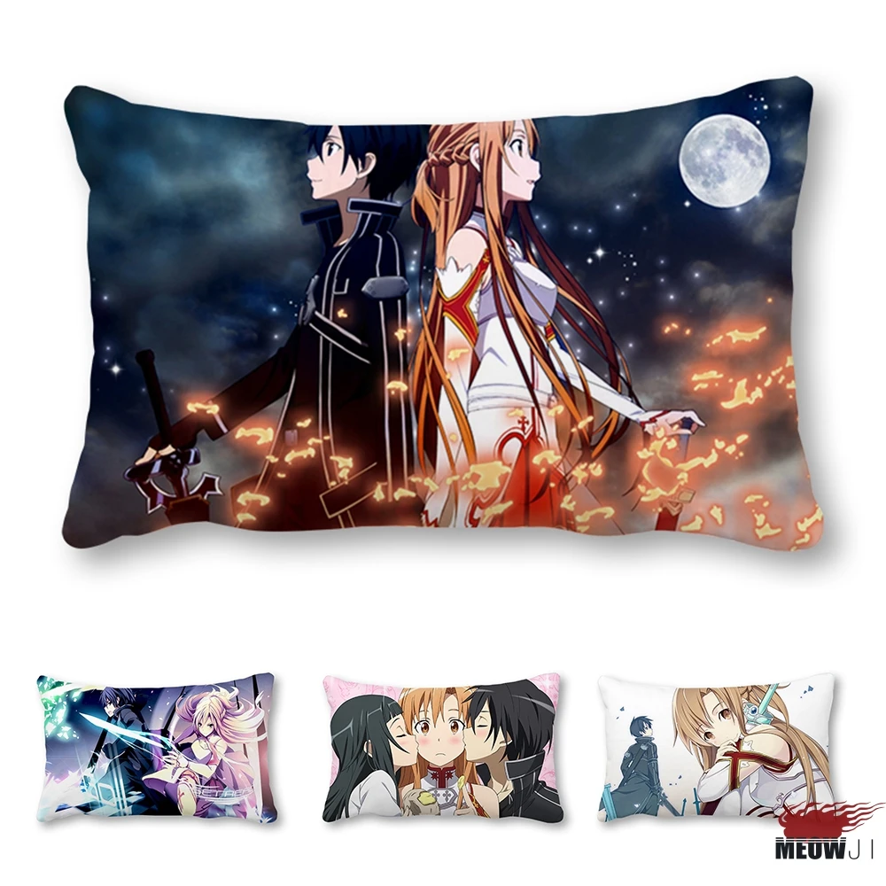 Sword Art Online Multi Size Rectangle Throw Pillow Case Free Shipping