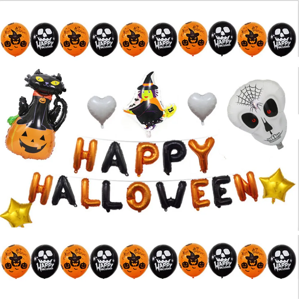 

Halloween Ghost Balloons Pumpkin Halloween Decorations Balloons Inflatable Toys Bat Spider Foil Globos Halloween Party Supplies