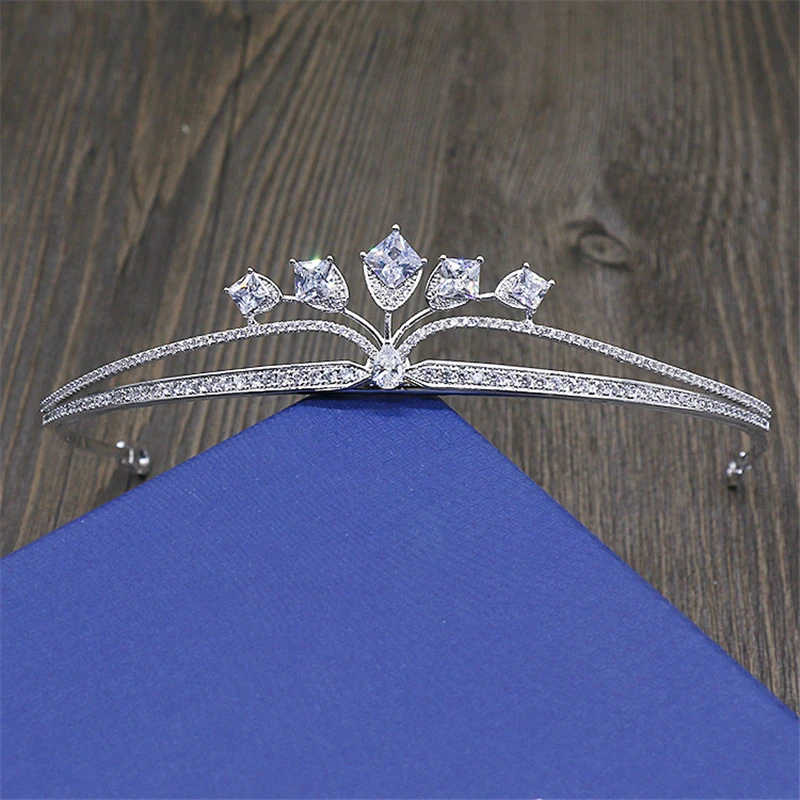 Full Zircon Tiara Bride Crown Diadem Mariage Wedding Hair Accessories Bride Jewelry Bijoux Cheveux Tocados Para Novia WIGO1008