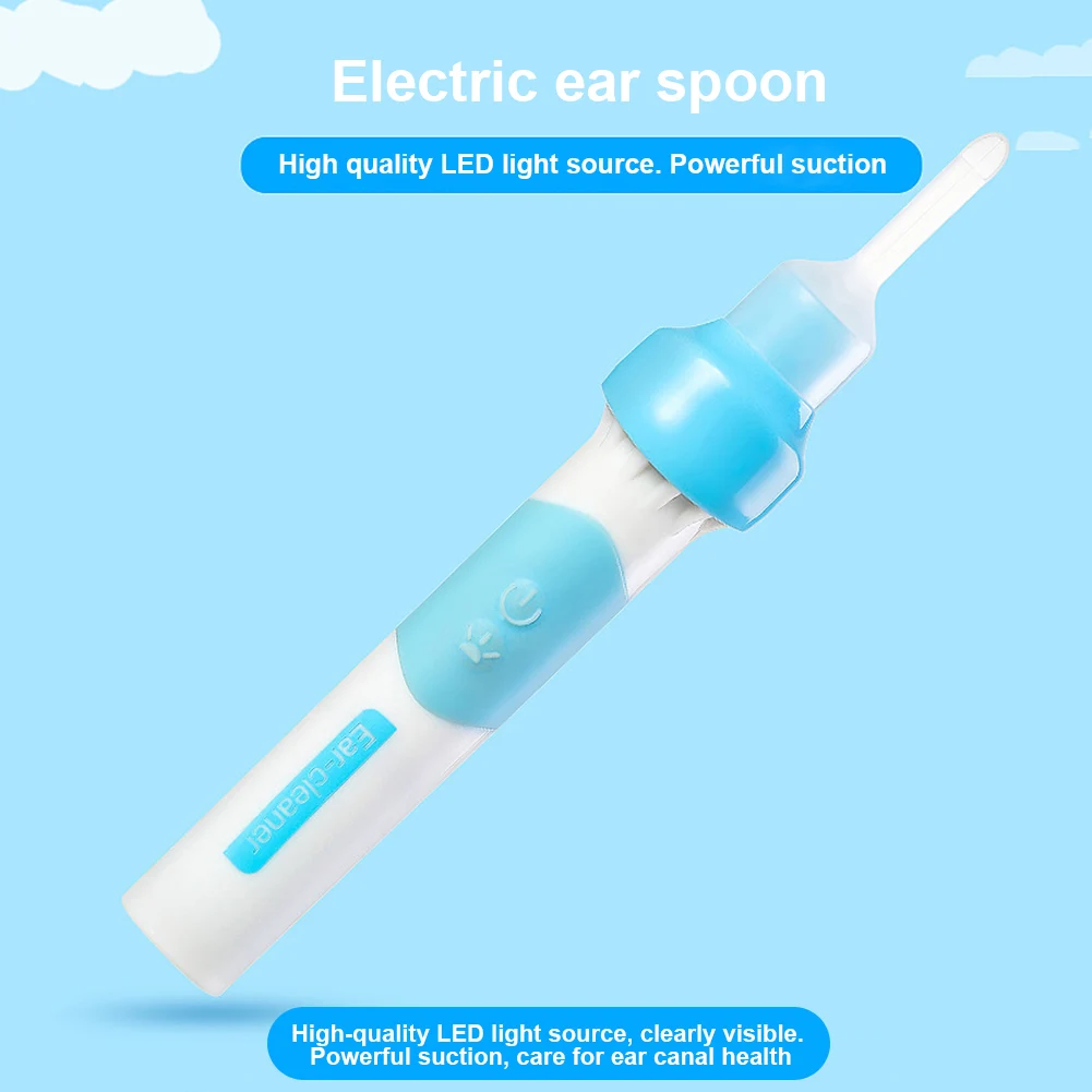 Электрический набор для ушей Curette с сменной головкой светодиод на батарейке набор для удаления ушных восков