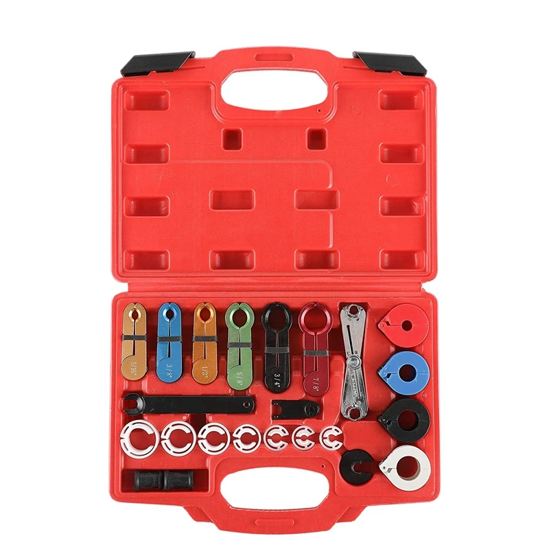 

22Pcs Master Quick Disconnect Tool Kit For Automotive Ac Fuel Line And Transmission Oil Cooler Line,Includes Scissor Type Remo