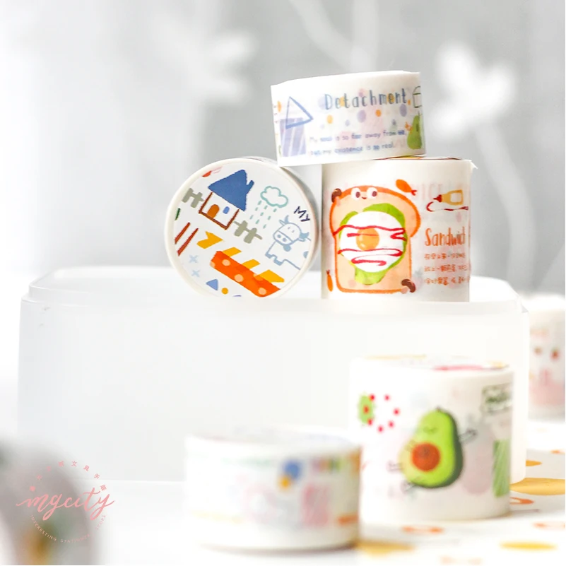 6 шт./лот декоративная бумажная Маскировочная лента серии sweet time washi