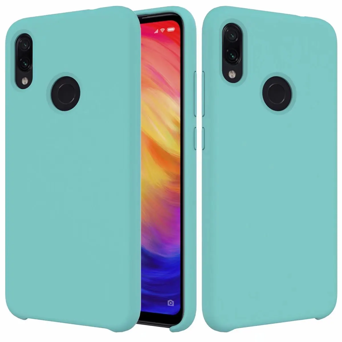Для Xiaomi Redmi Note 7 чехол из жидкого силикона удобный защитный на заднюю панель для