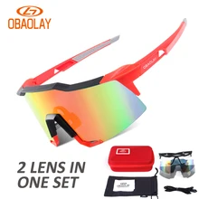 New 2 Lens 7 Colors Polarized Outdoor Sports Glasses UV400 Men Women Bike Bicycle Eyewear Mtb Sport Goggles Skiing Sunglasses