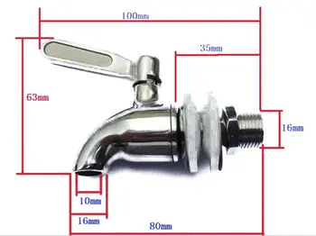 

2pcs/lot Free shipping 304 stainless steel Brew Beer Faucet coffee tap Keg Fermenter Fridge Kegerator Stainless Steel
