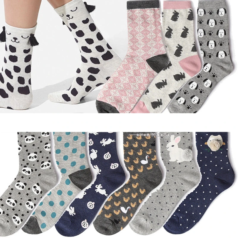 Adult Size Bunny Socks Rabbit Owl Polka Dot Animals Zoo Yellow Duck ...