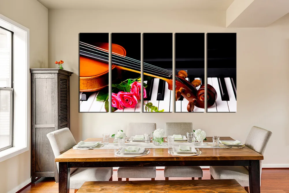 5_piece_wall_decor_brown_violin_huge_canvas_print_dining_room_canvas_photography__10021.1477287480.1280.1280