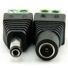 5 stücke Weiblich Männlich DC Power Kabel Stecker 5,5mm X 2,1mm Jack Stecker Verbindung Für 5050 5630 3528 einfarbige LED Streifen CCTV Kamera