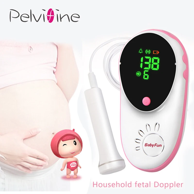 

Pelvifine CFDA doppler fetal LCD Portable contec Ultrasound Baby heartbeat fetal heart monitor Pregnant Women Doppler Sensor