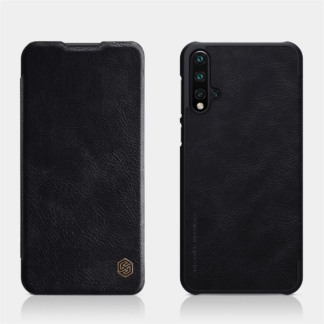 For Huawei nova 5 Pro Flip Case nova 5 Cover Nillkin Qin Vintage Leather Flip Cover Card Pocket Wallet Case For Huawei nova5 Pro
