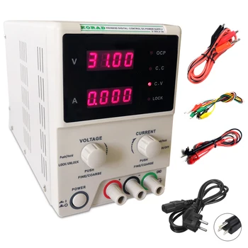 

KD3003D High Precision DC Power Supply Adjustable Digital 30V 3A 0.01V 0.001A Accuracy Voltage Regulator Laboratory Power Supply