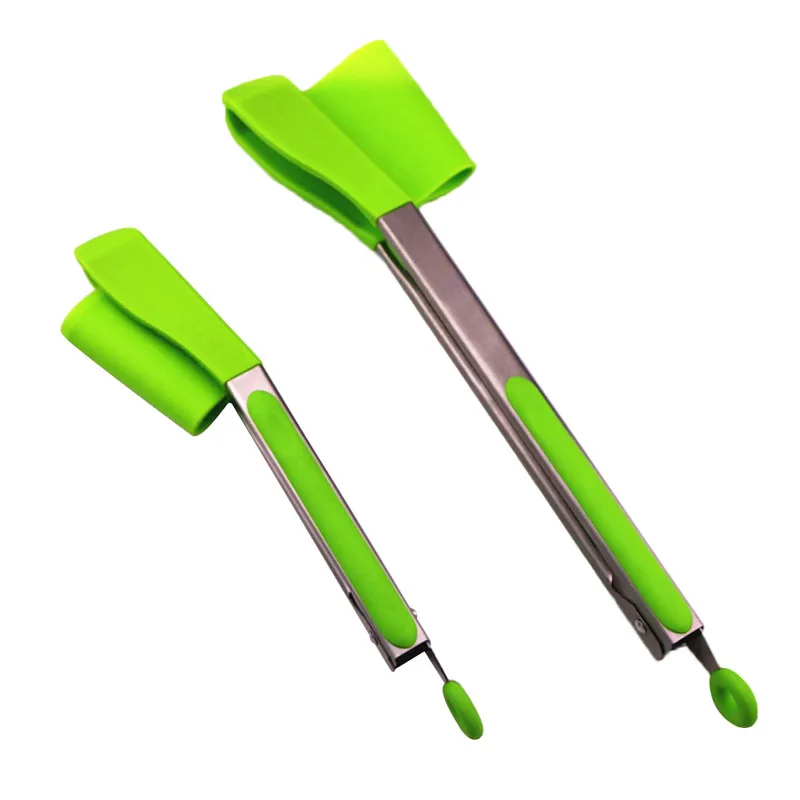 Clever Tongs 2 in 1 Kitchen Spatula & Tongs Non-stick Heat Resistant Stainless Steel Frame Silicone Kitchen Helper 9inch 12inch8
