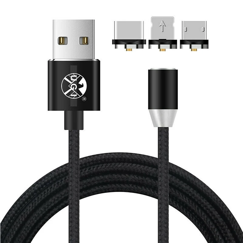1-3 м 360 ° зарядный кабель Магнитный зарядный разъем Micro USB C для Sumsung Lot