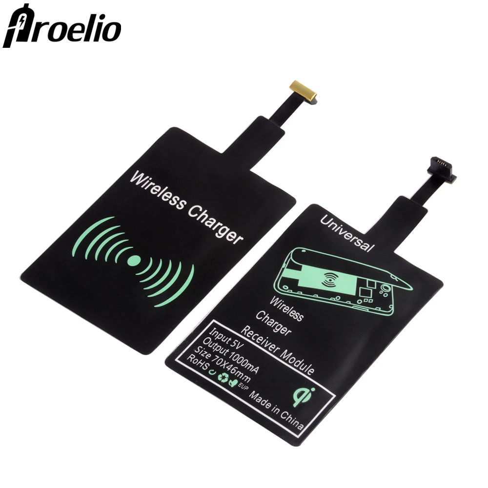 

Proelio Universal Qi Wireless Charger Receiver For iPhone 5 5S 7 6S 6 Plus Pad Android Micro USB Type C Smart Charging Receptor