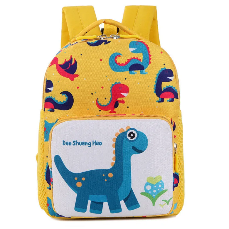 Новое поступление, детские сумки с животными, рюкзак для детского сада, 3D школьные сумки для девочек и мальчиков, милая мультяшная сумка для книг mochila - Цвет: yellow small