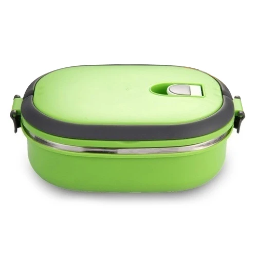 Высокое качество изолированная посуда контейнер для хранения еды термо тепловой зеленый/оранжевый - Цвет: green