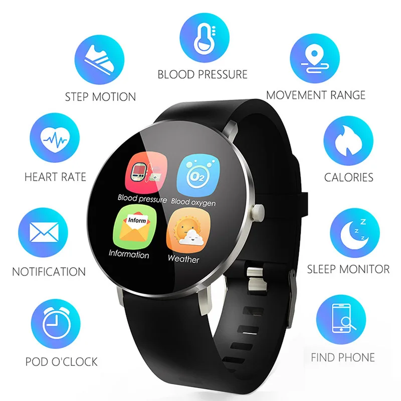 

Smart Bracelet GPS Fitness Activity Tracker Waterproof Music Sleep Monitor Sport Smart Band Blood Pressure Watch Smart Wristband