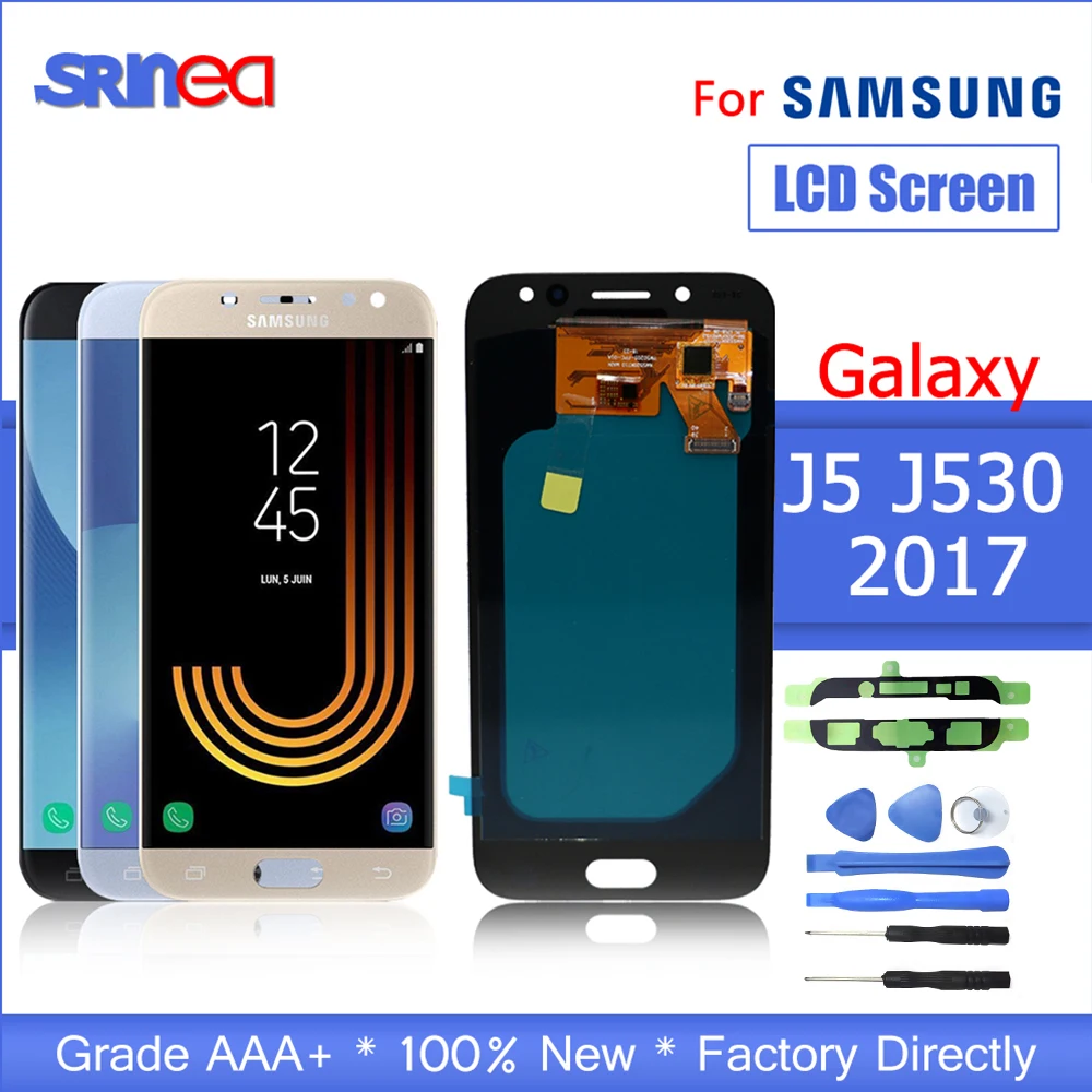 

LCD Replacement Display For Samsung Galaxy J5 2017 J530 J530F LCD Touch Screen Digitizer Assembly With Brightness Adjustment