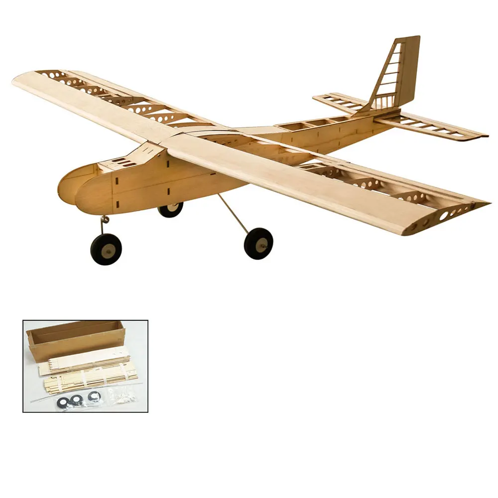 T4001 Balsa DIY Деревянные самолеты 1550 мм размах крыльев биплан радиоуправляемый