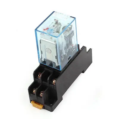 

AC 110/120V Coil 35mm DIN Rail Red Lamp 8 Pin Electromagnetic Power Relay