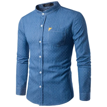 

Envmenst New Fashion Polka Dot Men Shirt Long Sleeve Slim Fit Shirt Men High Quality Men Designer Shirts Clothes