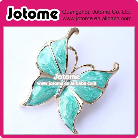 

2"H x 1 1/2"W inches Aqua Blue Butterfly Jewelry ,Crystal Enamel Butterflies Broaches ,DIY Jewelry Embellishments