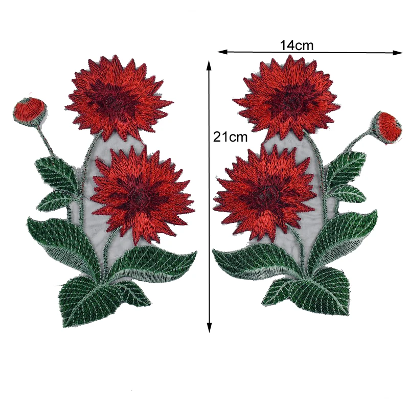 Красочные вышитые розы шитье на/железа на патч цветок патч наклейки для одежды значок швейная ткань Аппликация Скрапбукинг