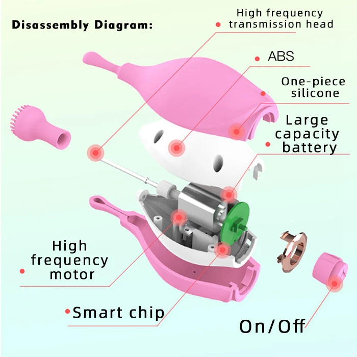5 Repaceable Heads Clitoral Vibrator Magnetic charging Multi-Head Converter Clitoris G-Spot Stimulator Sex toys for women3