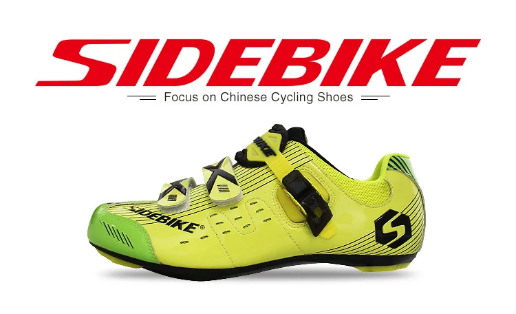 SIDEBIKE 4 Colors Men's Self-locking Cycling Shoes Road Bike Sneakers Non-slip Cycle Shoes with D-Link Buckle Zapatos Ciclismo