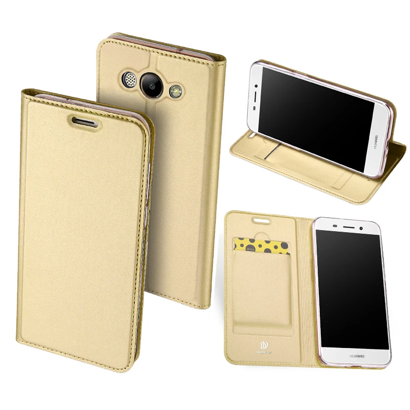 

Fashion Leather Case For Huawei Y3 (2017) Case Luxury Slim Card Slots Flip Cases TPU Cover For Huawei Y3 (2017) L02 5.0 inches