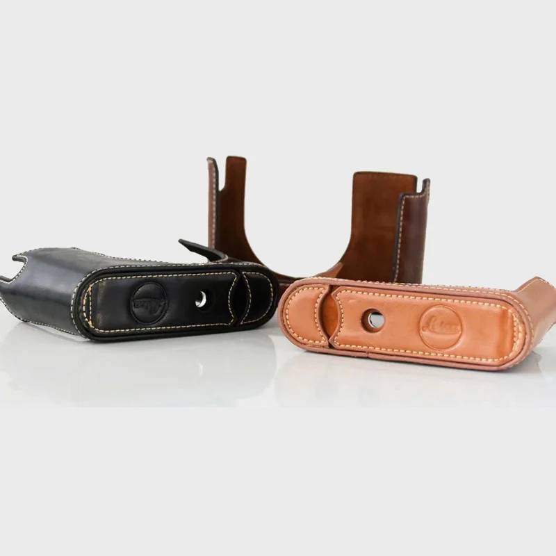 Дешево Высокое качество Камера сумка половина тела чехол для Leica Q TYP116 Тип 116 Нижняя крышка PU кожаный чехол с Батарея открытие