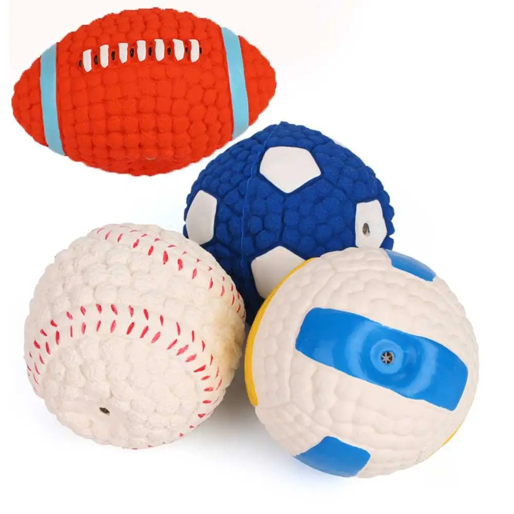 

Dog Toy Bite-proof Teeth Cleaning Teeth Grinding Latex Toy Ball Pet Interactive Sounding Training Ball