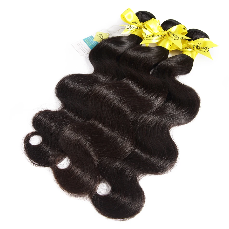 Rosabeauty 8 28 30 дюймов волнистые человеческие волосы плетение бразильские remy