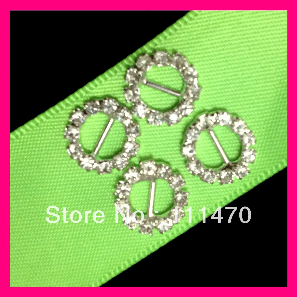 New! Mini 5mm inner bar round rhinestone ribbon buckle,rhinestone buckle without bar,rhinestone
