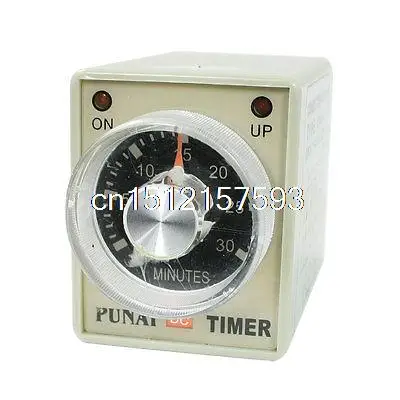 AH3-3 DC 24V 8 Pins DPDT 0-30 Minutes 30Min Power on Delay Timer Time Relay |