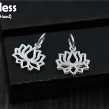 Uglyless S925 серебро цветок лотоса подвески аксессуары ювелирные изделия поделки ручной работы полые цветочные выводы Малый кулоны Bijoux