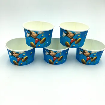 

50PCS/LOT MICKEY ICE CREAM CUPS KIDS BIRTHDAY PARTY SUPPLIES MICKEY MOUSE HAPPY BIRTHDAY PARTY ICE CREAM BOWELS