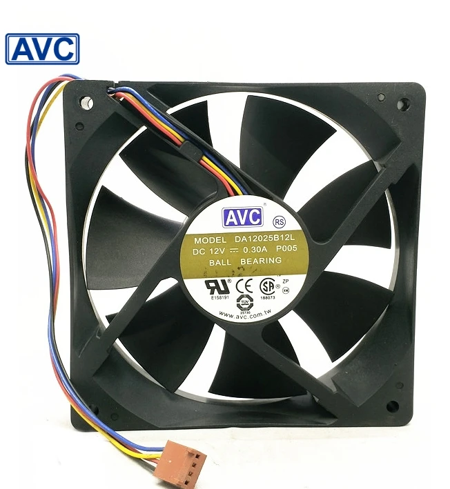 AVC DA12025B12L P005 12 V 0.3A(12 см); 12025 pin вентилятор с ШИМ-управлением Вентилятор охлаждения 5 шт./лот