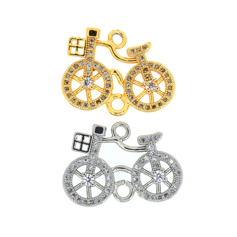 10pcs Micro Pave Jewelry Necklace Bracelet Connector Charm Geometric