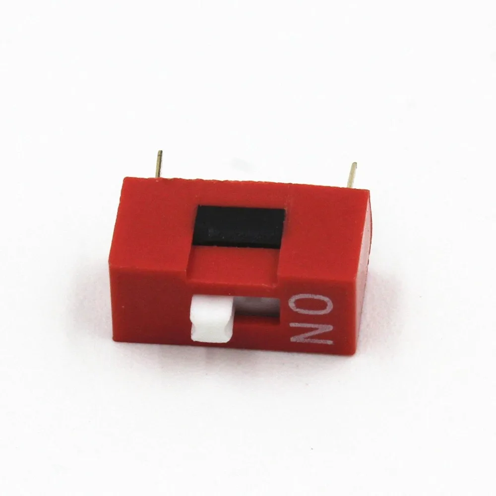 

ShenzhenMaker 10Pcs Slide Type Switch Module 1-Bit 2.54mm 1 Position Way DIP Red Pitch