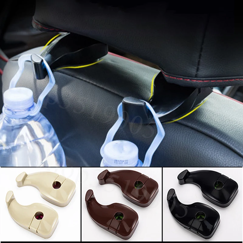 

2pcs Car Seat Back Hooks Bags Holder Accessories For Citroen C3 C4 C5 berlingo 2008 2009 2010 2011 2012-2017