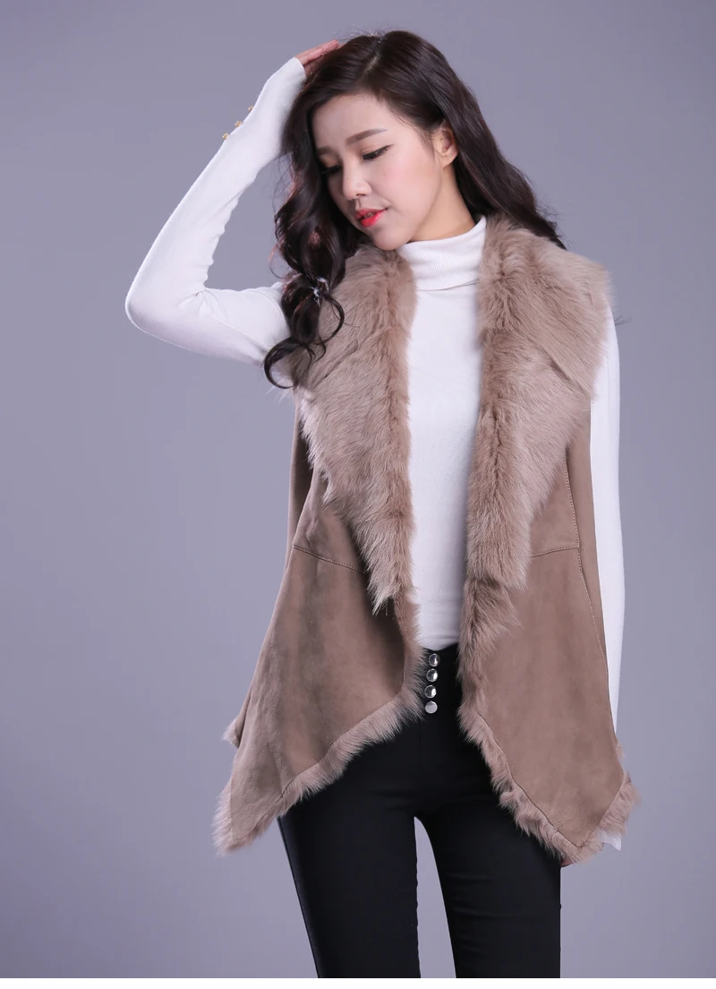 Меховая жилетка женская короткая куртка меховое пальто Тоскана шерстяная Верхняя одежда TJ004