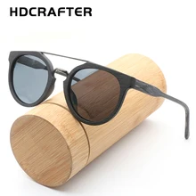 HDCRAFTER Round Vintage Wood Sunglasses Polarized Mens Brand Designer Sun Glasses Wooden Sunglass Women oculos de sol masculino HDCRAFTER Round Vintage Wood Sunglasses Polarized Mens Brand Designer Sun Glasses Wooden Sunglass Women oculos de sol masculino