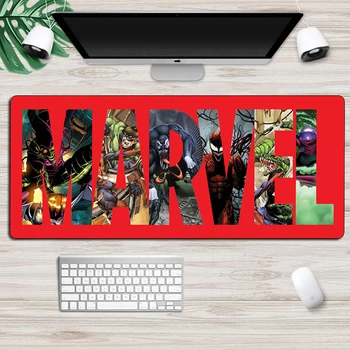 

Marvel Comics Logo Computer Gaming Mousepad Fashion Large 70x30cm Anime Mouse pad Locking Edge Laptop Notebook Desk mat