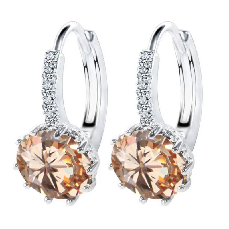 Trendy Silver Plate Earrings-Silver Gold