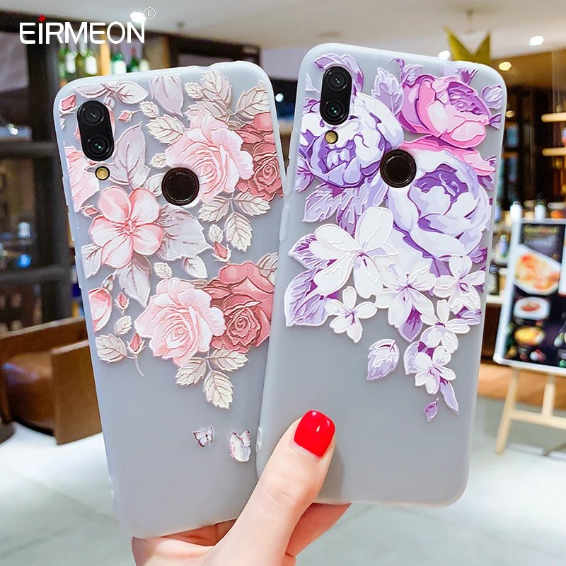 Чехол для Xiaomi Redmi Note 7 5A S2 6 Pro 5 4X 4A 5X Mi A1 6X 9 8 Lite Мягкий ТПУ чехол с цветочным узором |
