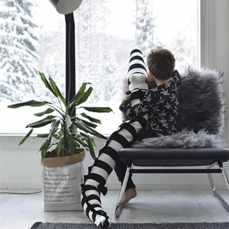 

Black and white stripes Stuffed Crocodile Toys Plush Baby Bumper Crib Bed Protector Cotton Sofa Cushion Children Room Decor